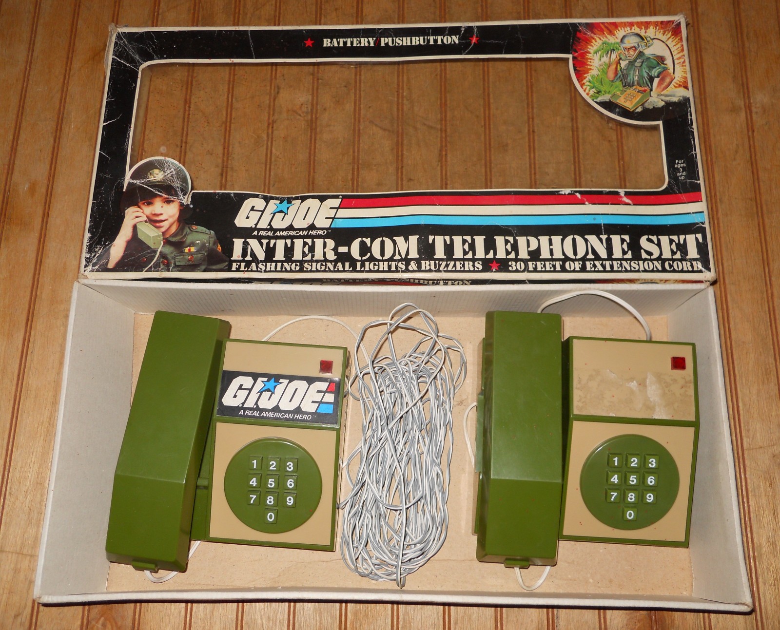 Vintage 1982 G.I. Joe Inter-com Telephone Set with box