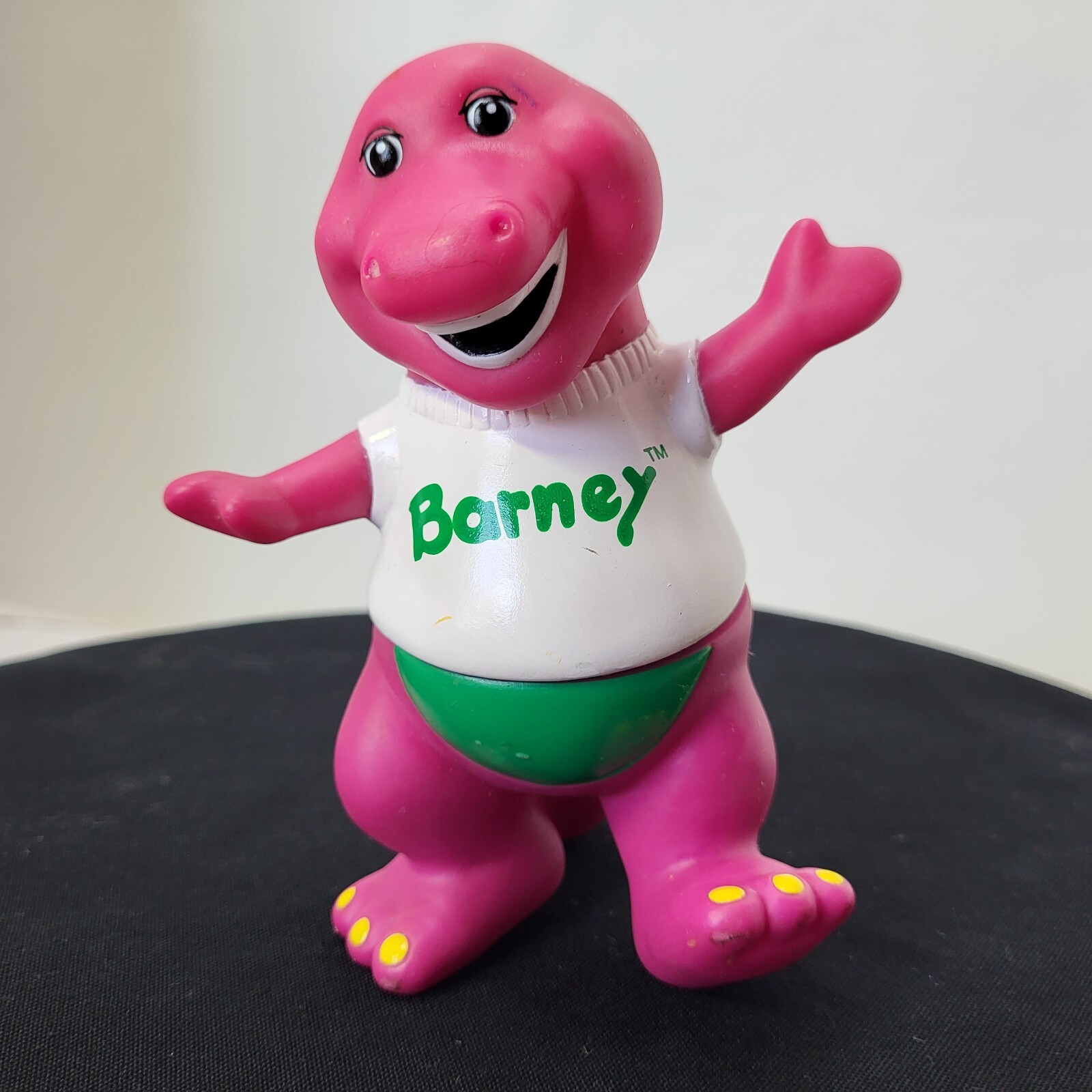 90’s Barney Dinosaur Vintage 5&Prime; Figure Toy Lyons Group PVC Plastic White T-shirt