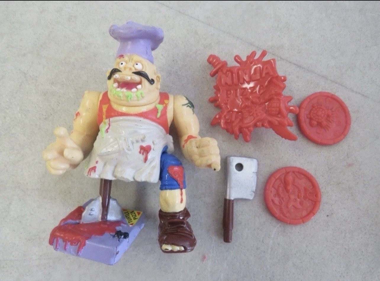 1990 PLAYMATES NINJA TURTLES TMNT PIZZA FACE COMPLETE 4.5&Prime; FIGURE T1 – #26