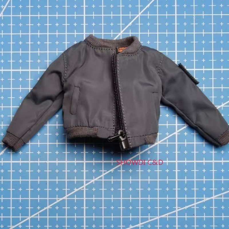1/12 Scale Flight Jacket Coat Model For 6&Prime; Male Action Figure Body (No Figure)