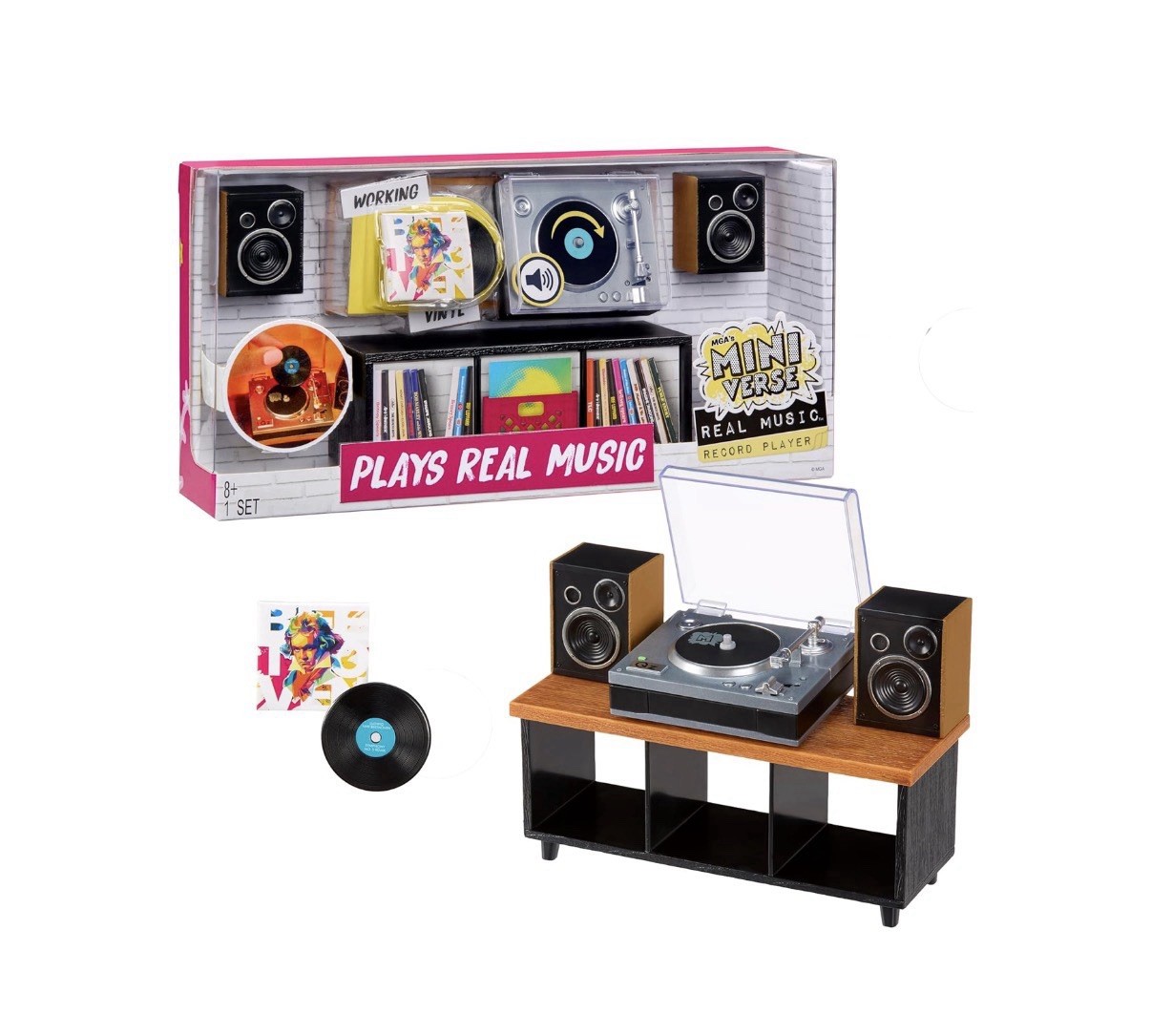 MGA&rsquo;s Miniverse Real Music Record Player Mini Collectibles Mini Playable Record
