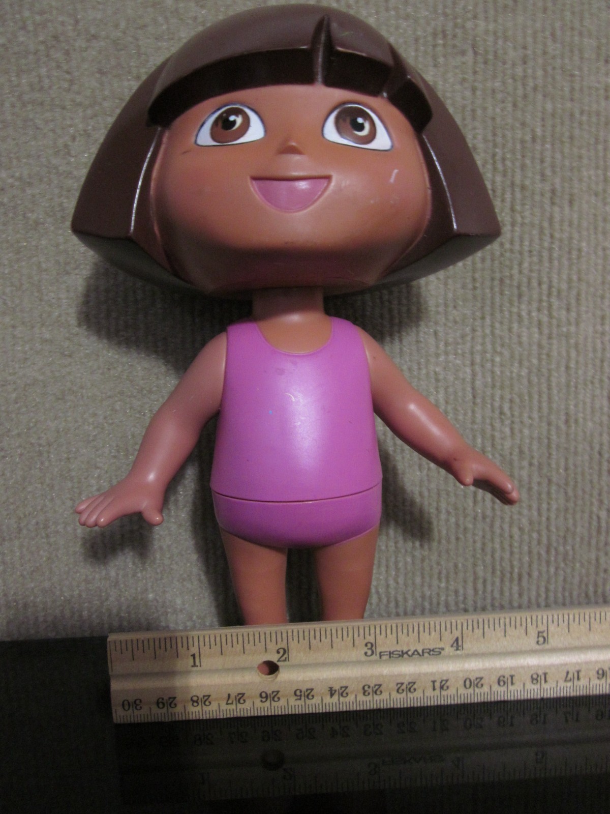 2002 Mattel Dora The Explorer Bath Time Splash Around Doll Hard Plastic 7.5&Prime;