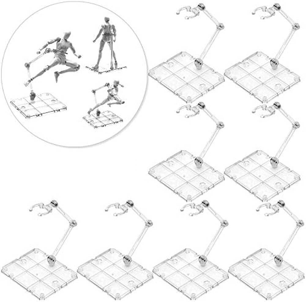 12Pc HG144 Adjustable Action Figure Display Holder Base Doll Model Support Stand