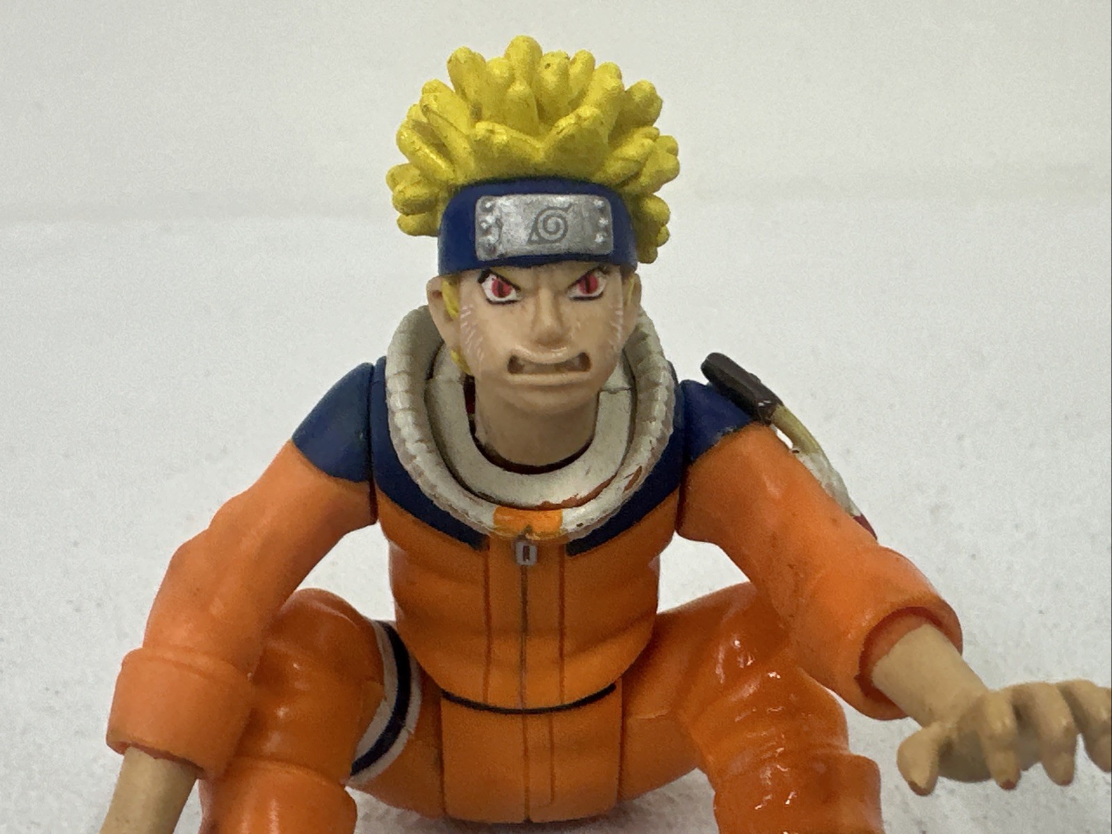 Naruto Uzumaki Action Figure 4&Prime; Masashi Kishimoto Crouch Bounce Toy 2002 READ