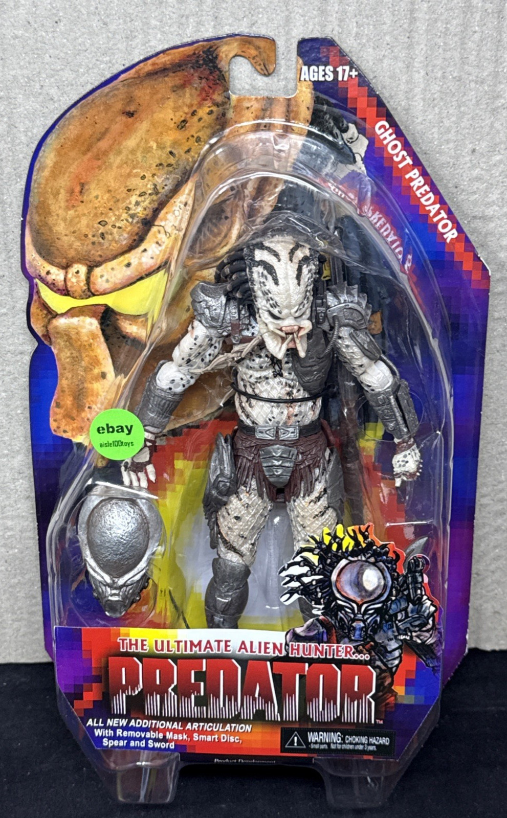 NECA Predators Ghost Predator Series 16 Ultimate Alien Hunter Authentic New 2016