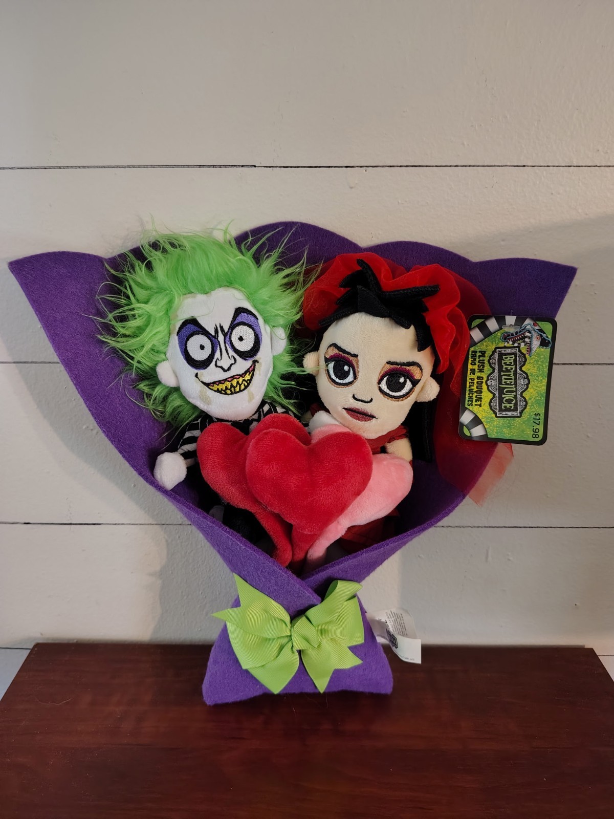 BEETLEJUICE & LYDIA Valentine&rsquo;s Day 13&Prime; Plush Bouquet 2025 Ruz NEW Hearts