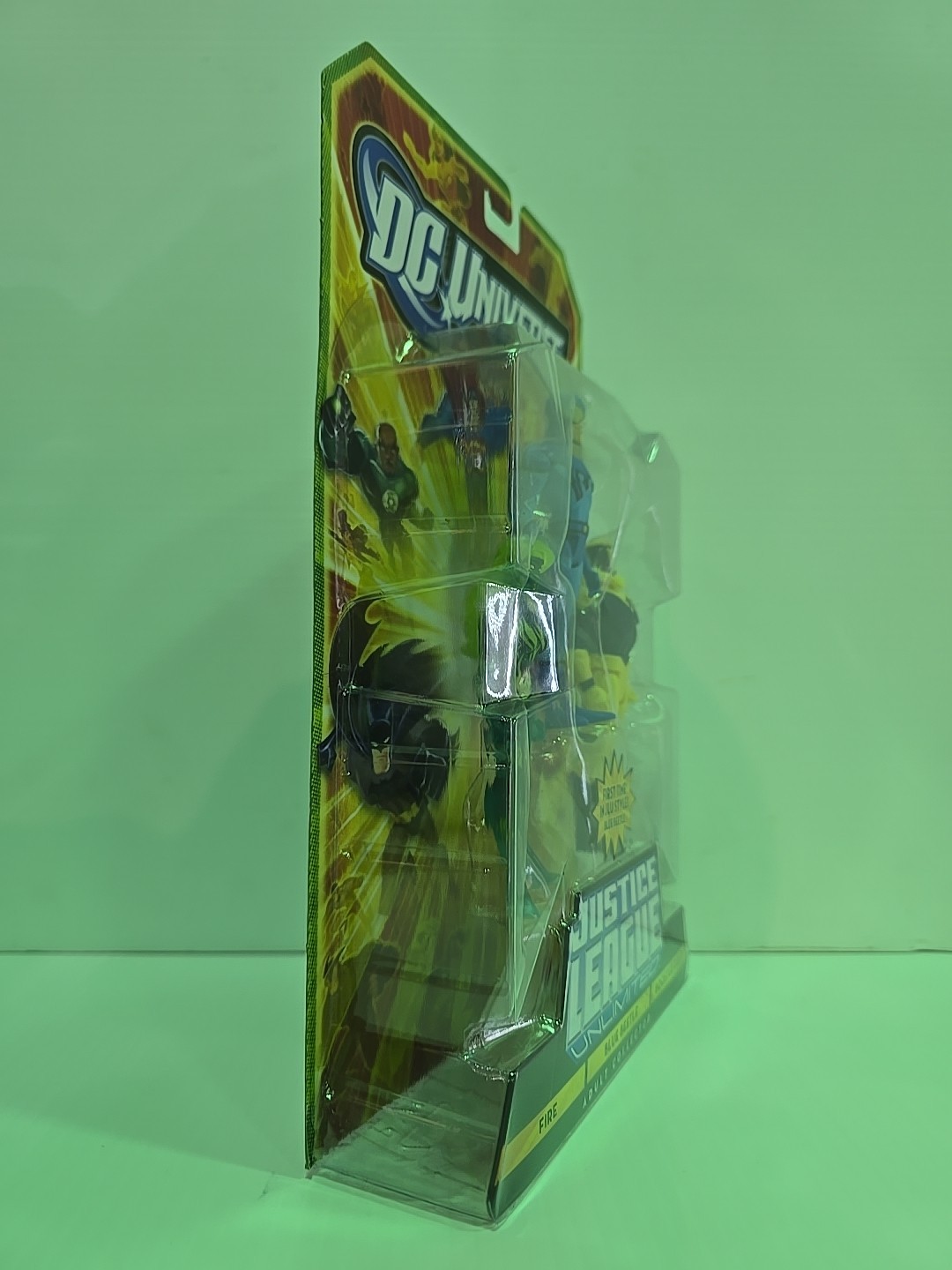 Justice League Unlimited FIRE, BLUE BEETLE, BOOSTER GOLD 3 Pack Figures Clean Bx