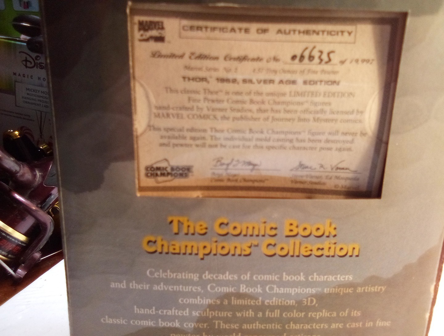 Comic Book Champions Silver Age Thor 1962 Fine Pewter LE Series 2 #384 Box Rough