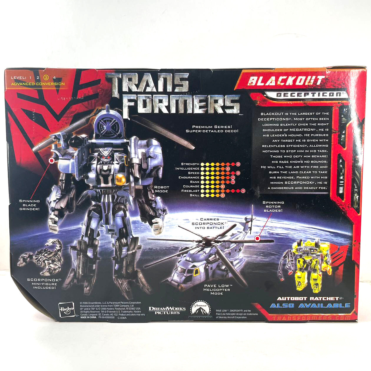 Transformers Voyager Class Autobot Blackout w/Scorponok Movie Action Figure Toys