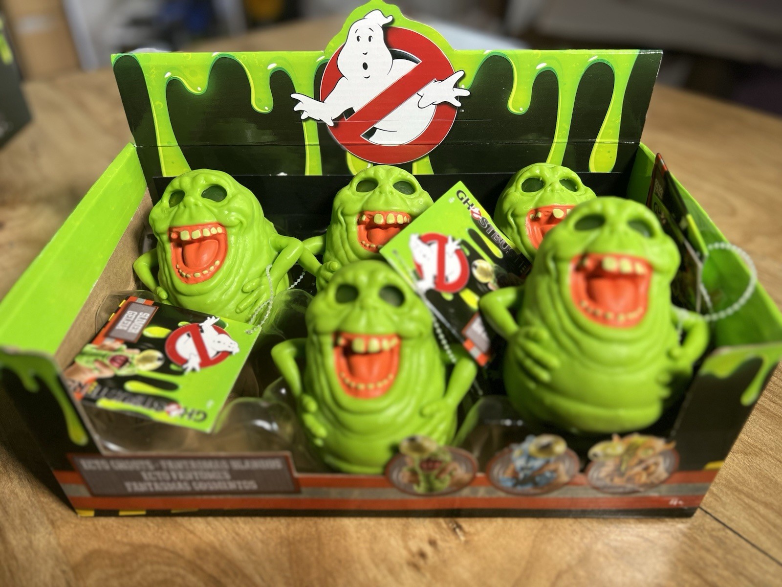 RARE Ghostbusters Ecto Ghosts 5 Fig LOT – SLIMER + Retail Display Box