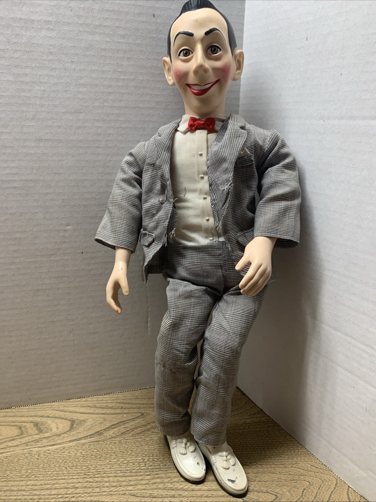 Vintage 1987 Pee-Wee Herman Talking Pull String 18” Doll Peewee Voice Distorted