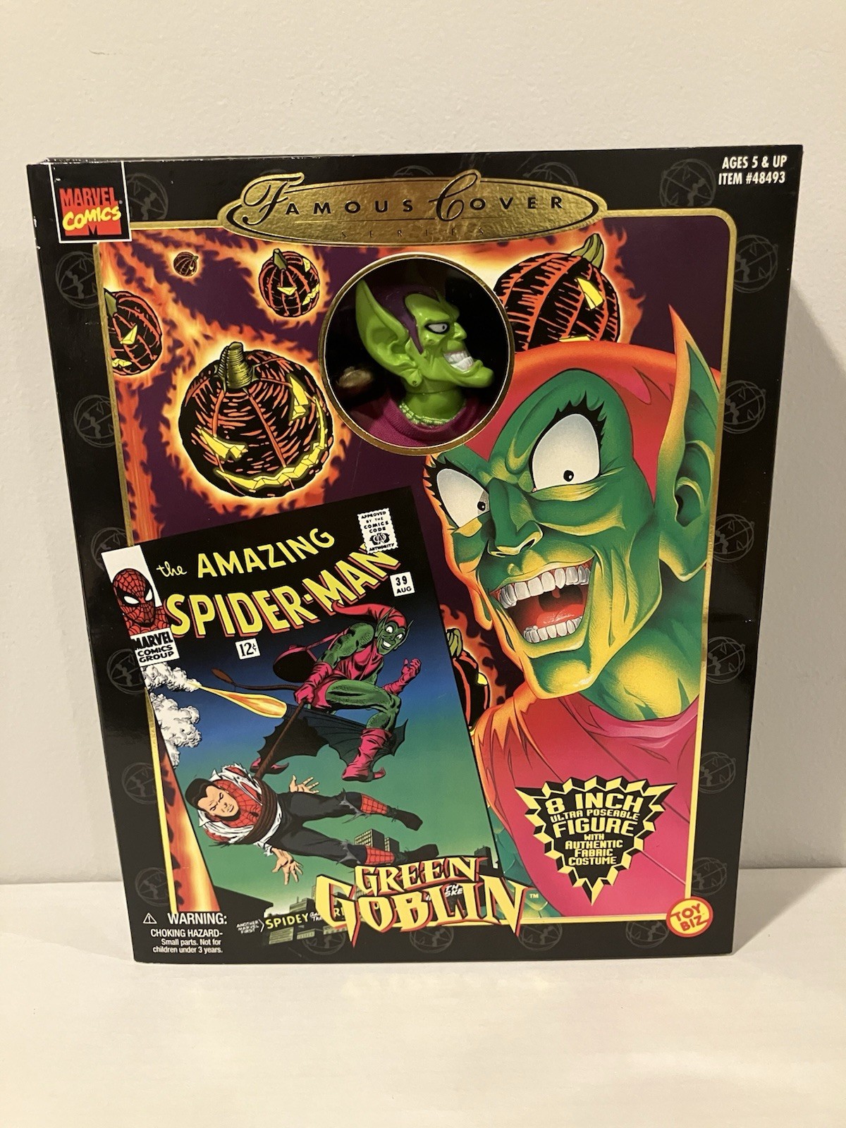 1997 ToyBiz Marvel Famous Cover Series Lot SPIDER-MAN,GREEN GOBLIN,AUNT MAY MIB!
