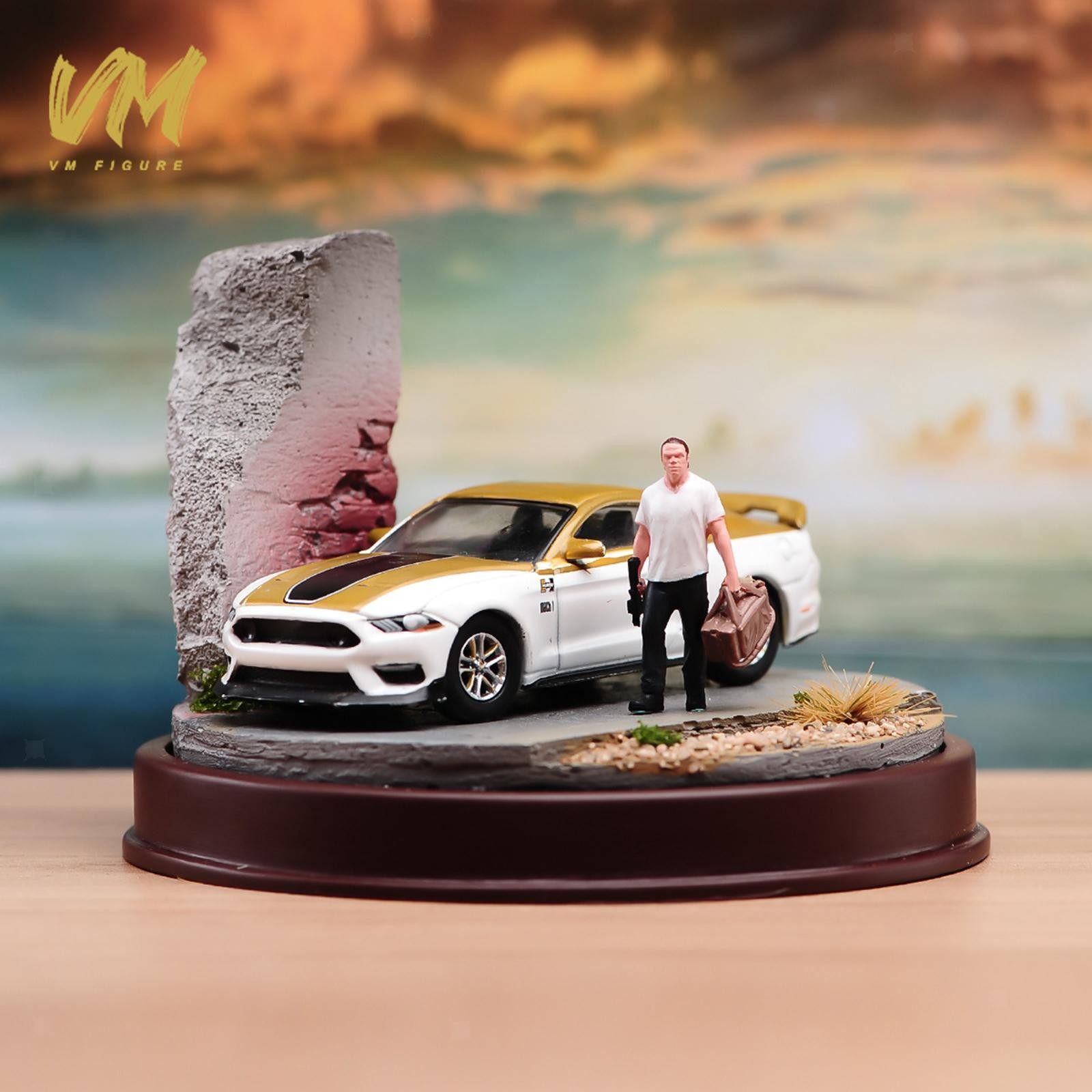 1/64 Scale Miniature Scene Model Round Base Micro Landscape Platform