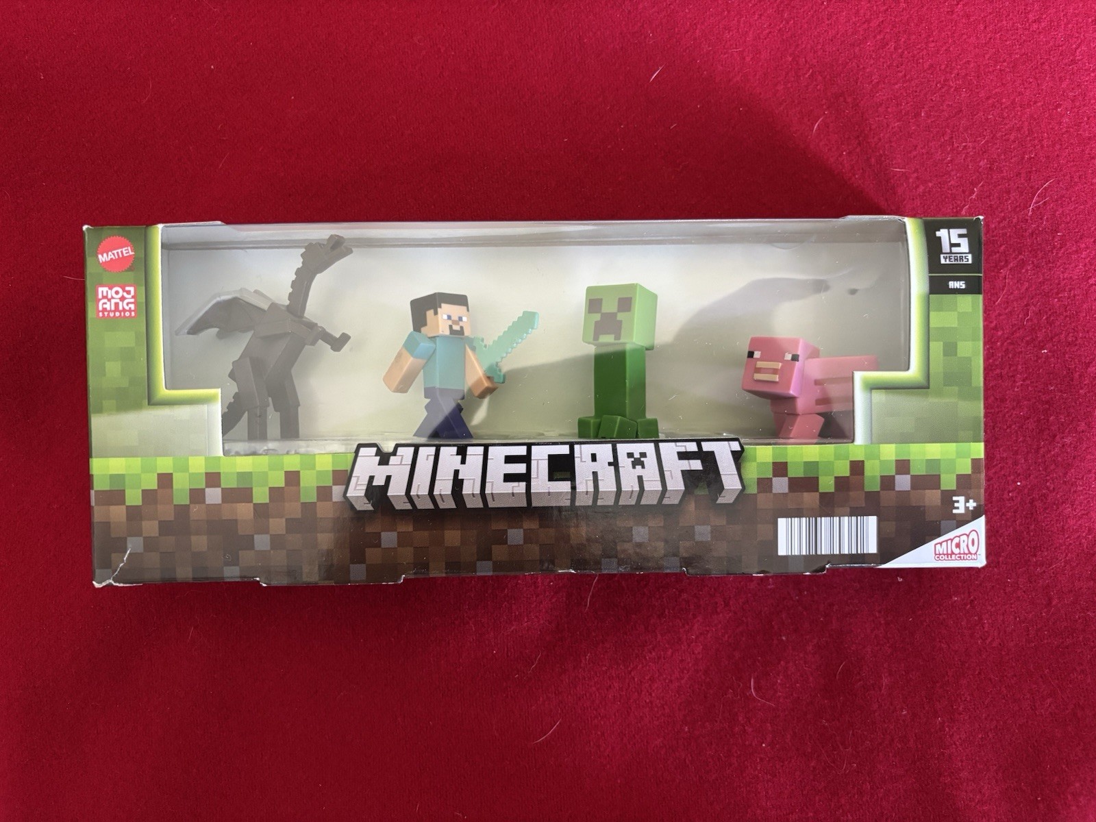 NEW! Minecraft Micro Collection Collectible 4 Figure Play Set with Ender Dragon