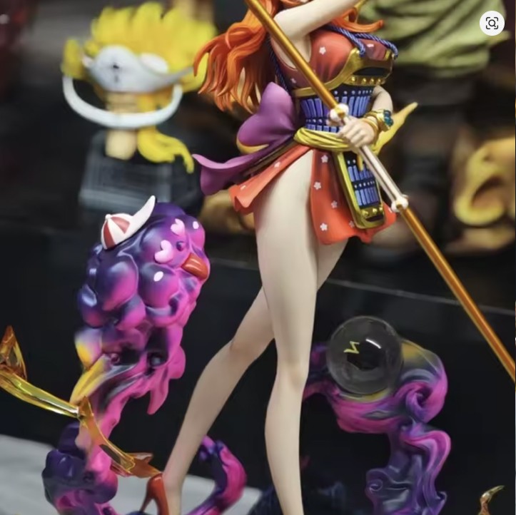 Handmade One Piece Samurai NAMI Lightning Oni Island Anime Action Figure Statue