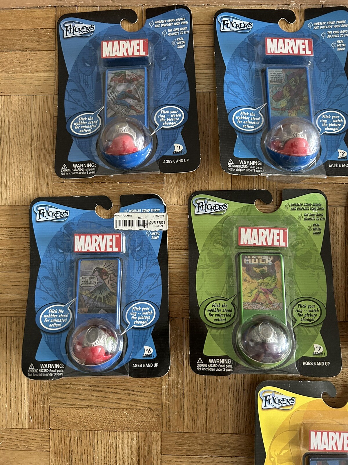 Marvel Flickers Collectible Metal Ring Playing Mantis*Entire 12 Lot Series One*