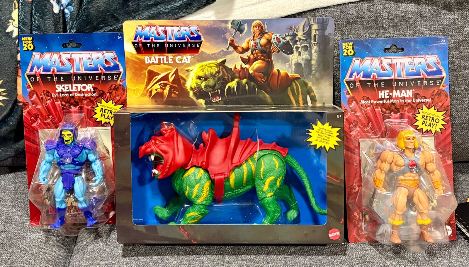 Masters of the Universe Origins Battle Cat, He-Man, Skeletor Lot **NEW**