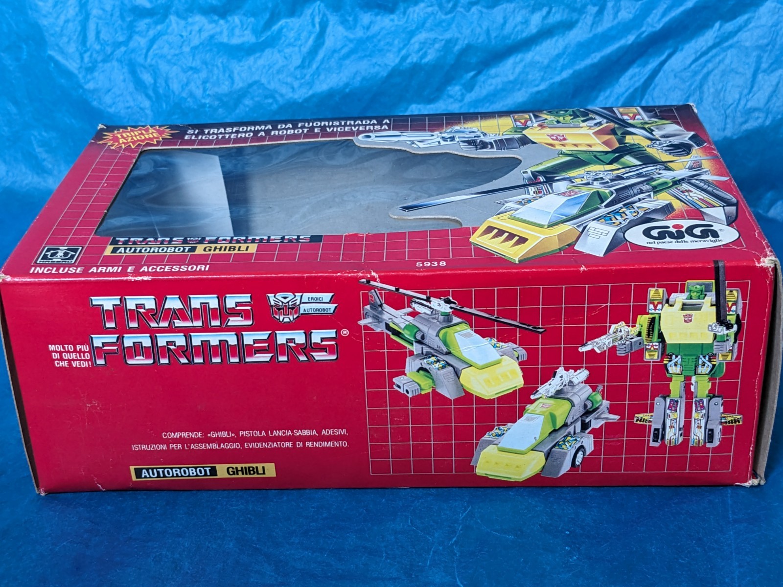 🟢🟡 Vintage G1 Transformers GHIBLI Springer w box GiG Italy 1986 🟡🟢