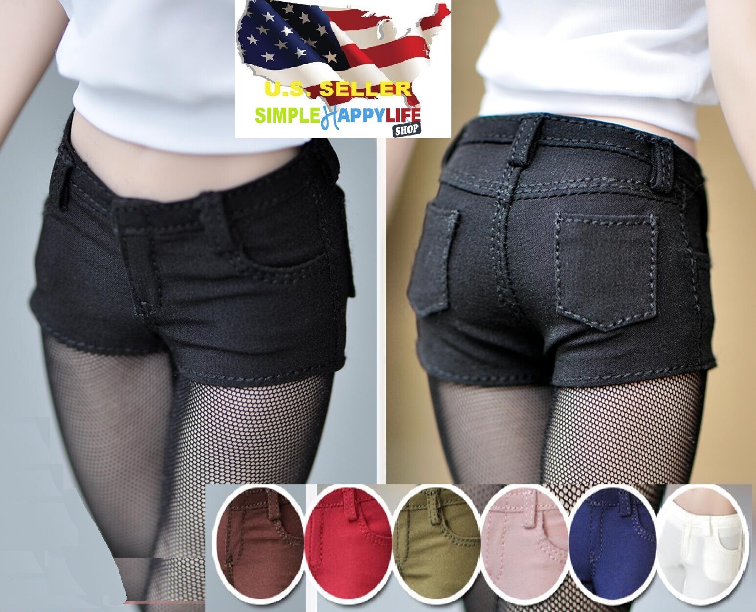 1/6 cotton shorts classic for 12&Prime; female figure phicen hot toys poptoys ❶ USA❶