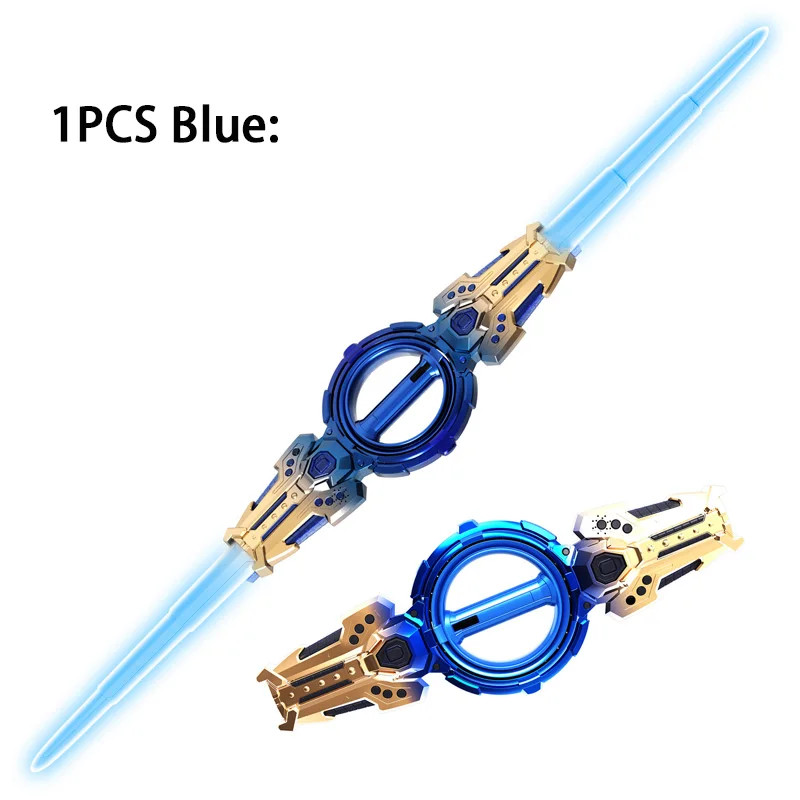 dual Lightsaber Glowing Laser Rotating Sword Rotate Sword Multi-Color Flash LED
