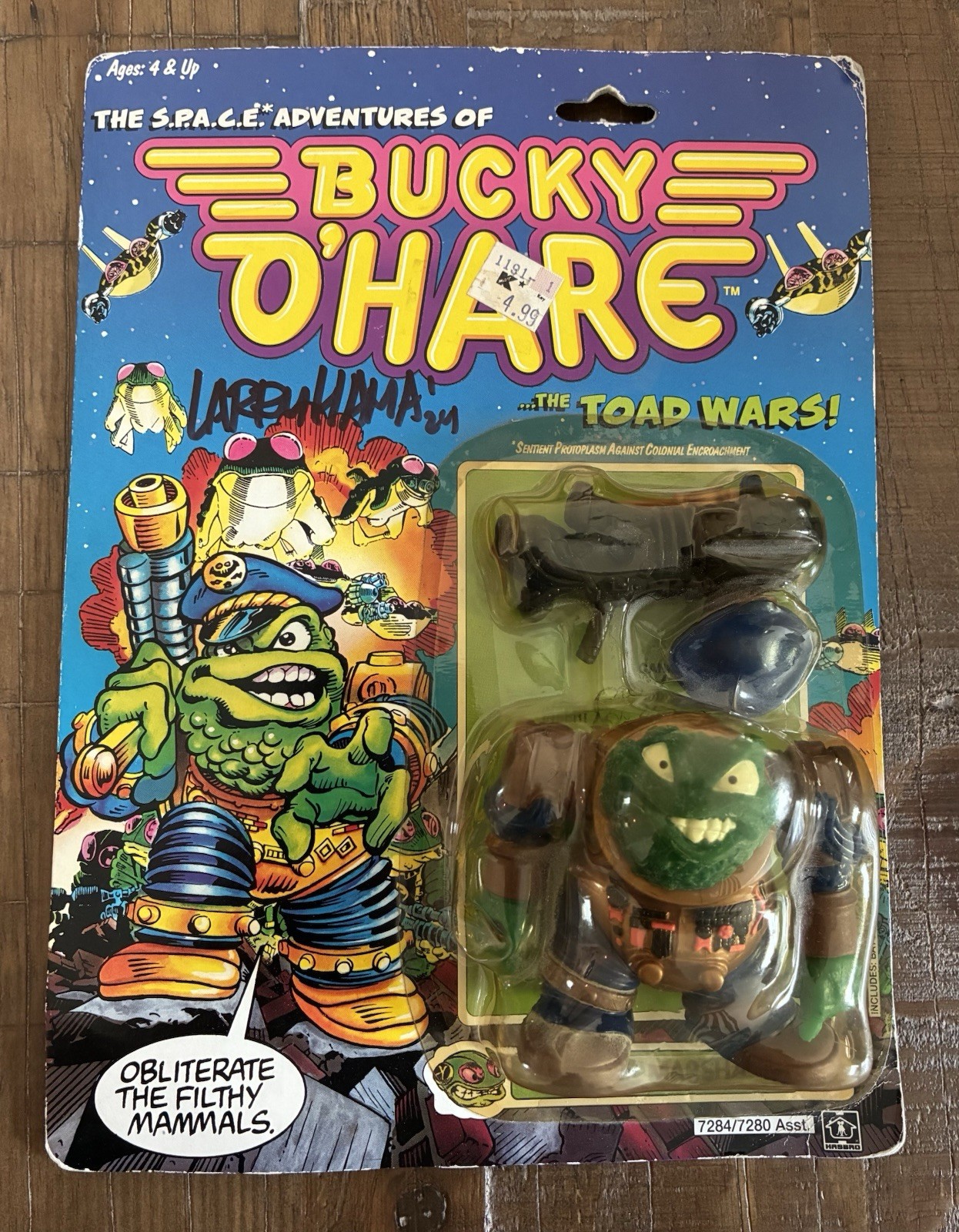 1990 Bucky O’Hare Toad Air Marshall Signed By Larry Hama Beckett Authenticated