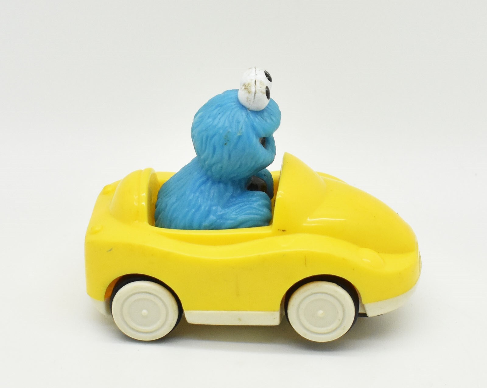 Sesame Street Beginner Race Set Cookie Monster Slot Car Loose 3&Prime; Tyco 1991