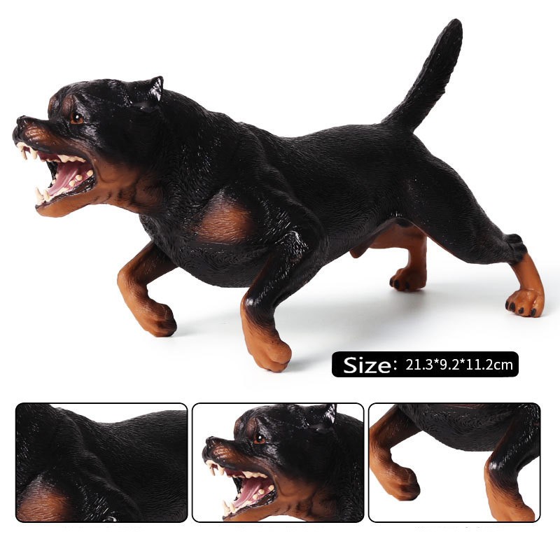 1/6 Scale Realistic Rottweiler Dog Statue Resin Animal Model Toys Figure