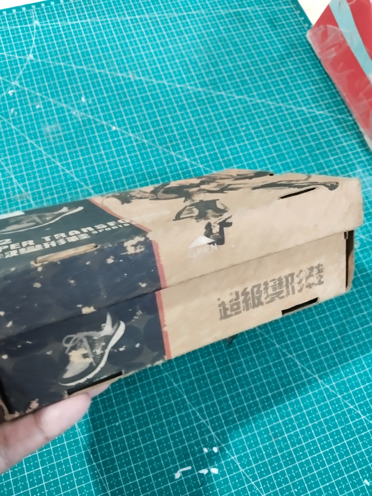 Bootleg Megatron Optimus Prime Transforming Black Basketball Sneaker Shoes Box