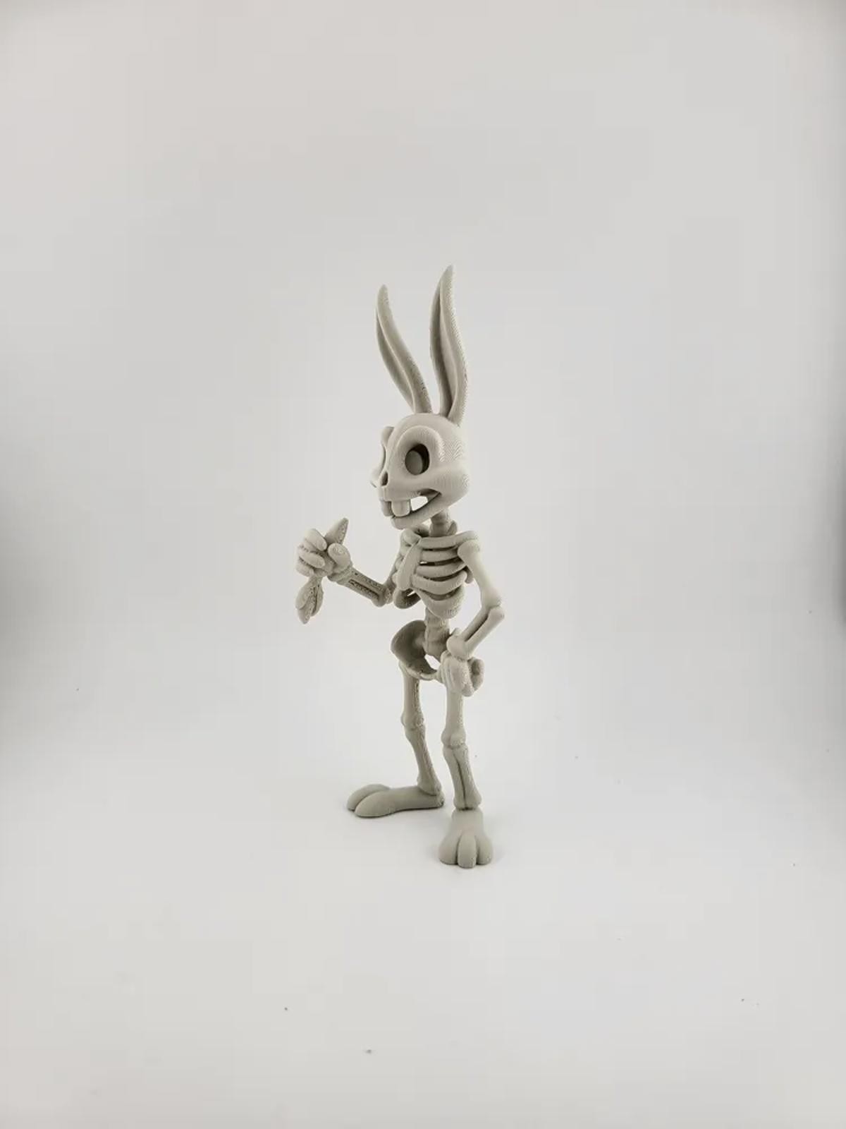Bugs Bunny Inspired Skeleton Figure – Spooky Cartoon Horror