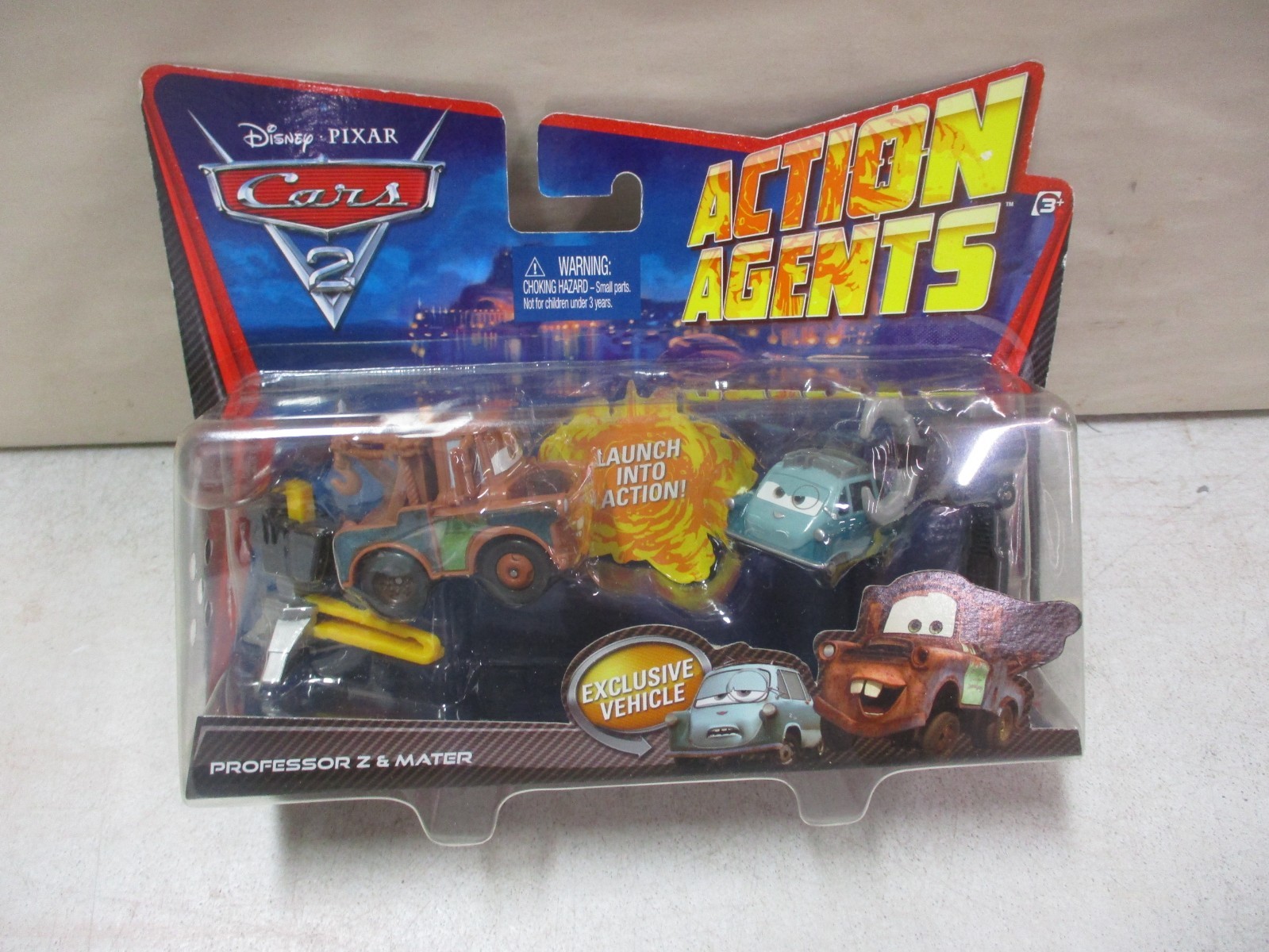 Disney Pixar Cars 2 Action Agents Professor Z and Mater