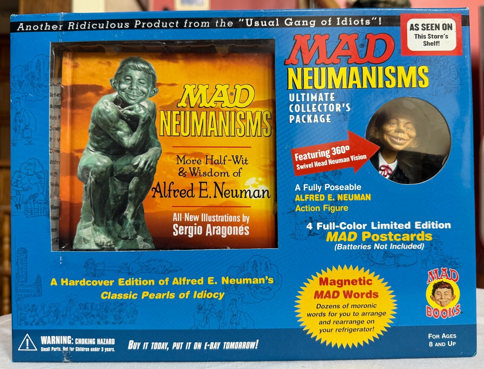 Mad Neumanisms Ultimate Collector&rsquo;s Set, Book, Figure, Magnets, Postcards,Sealed