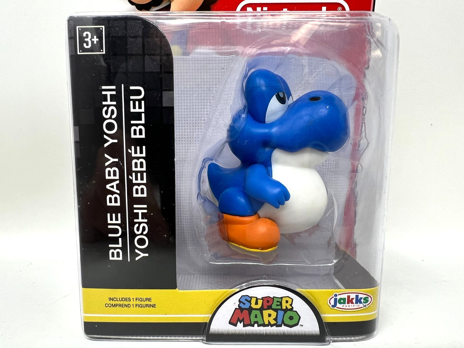 RARE! World of Nintendo 2.5&Prime; BLUE BABY YOSHI Figure Super Mario 2017 in package