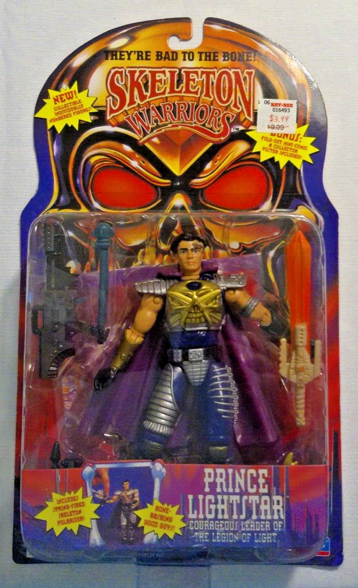 Vintage Skeleton Warriors PRINCE LIGHTSTAR Playmates 1994 NIB