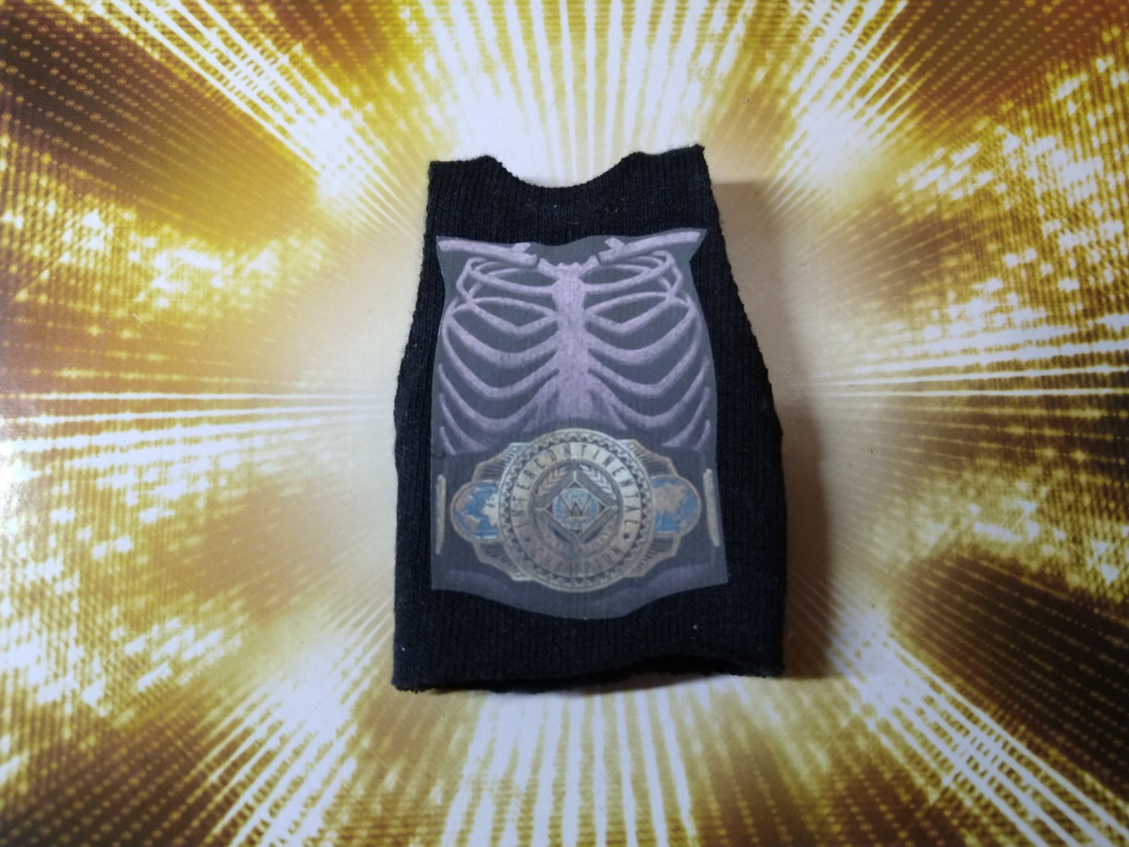 Custom Dominik Mysterio Rib Tank Top Wrestling Shirt Action figure WWE Mattel