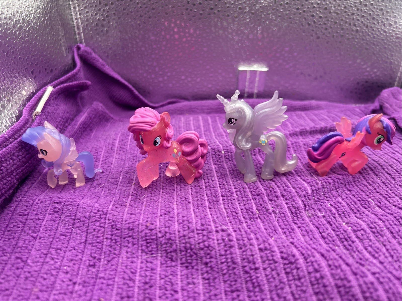 My Little Pony Lot of 4 Translucent mini ponies 2”