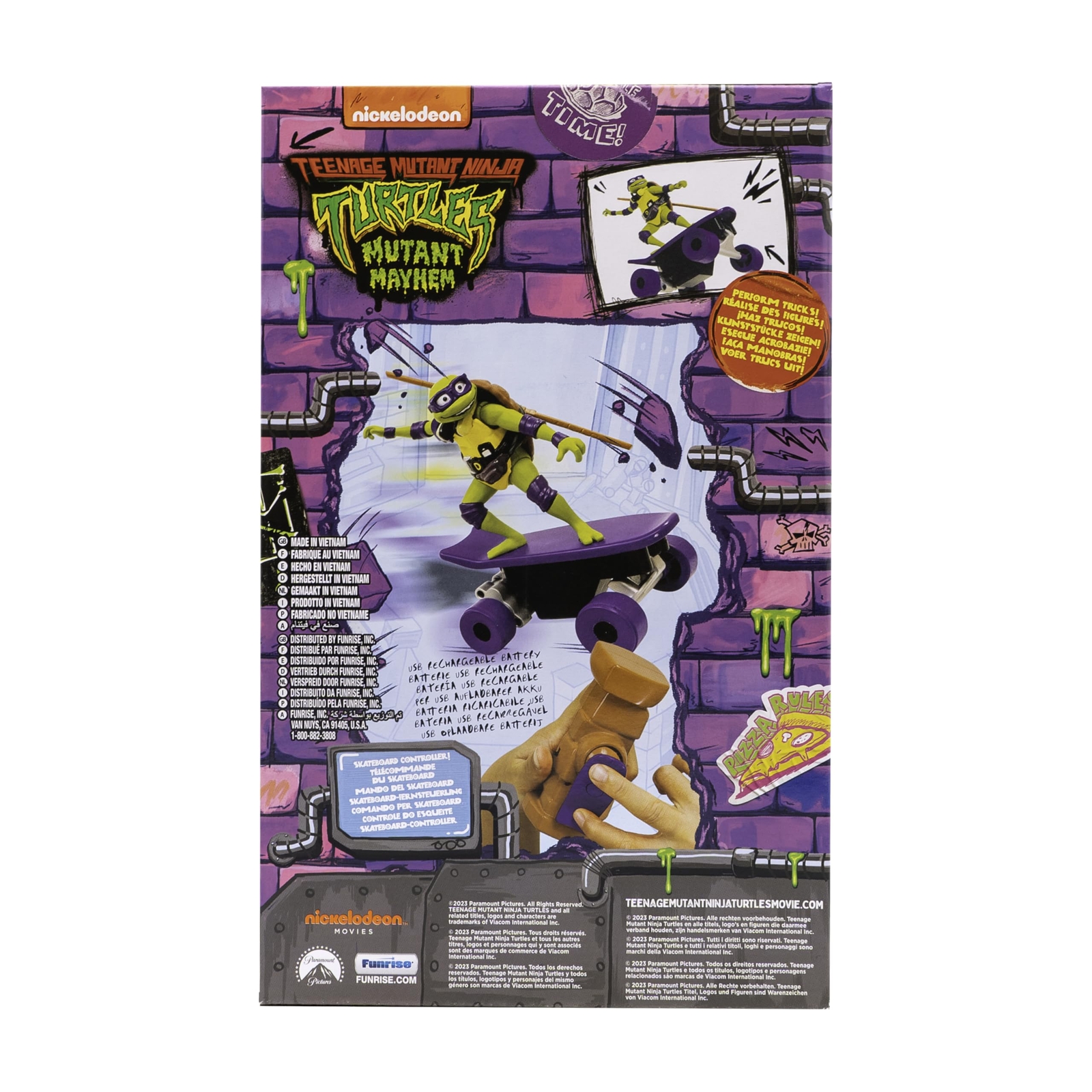 Donatello Remote Control Skateboard RC Vehicle TMNT Toy Ages 5 and Up