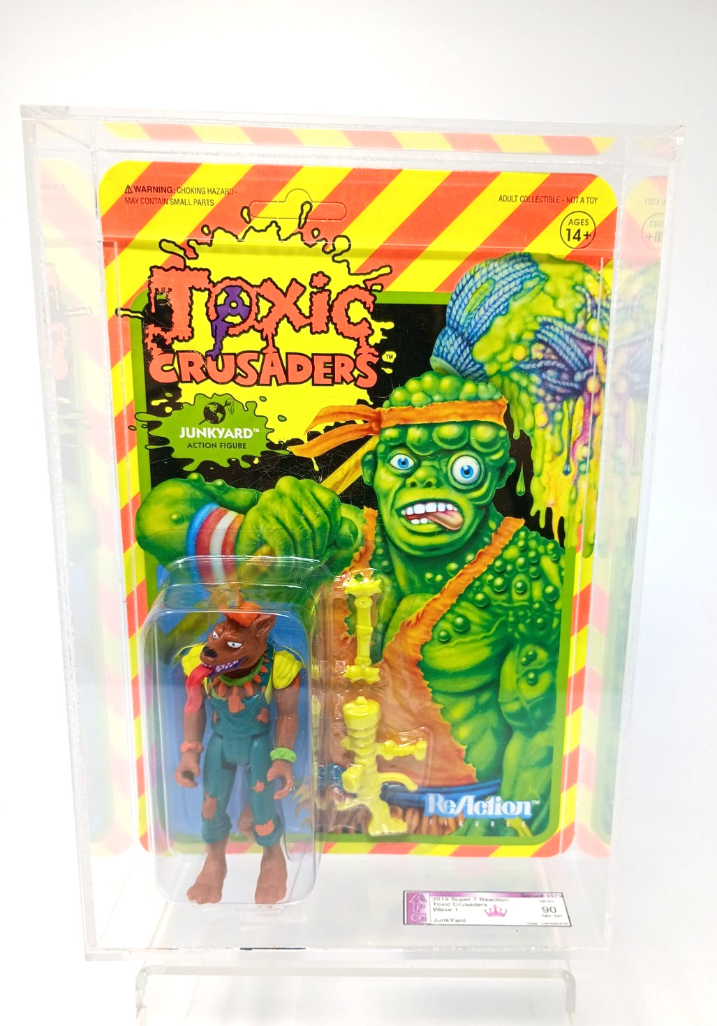 Toxic Crusaders JUNKYARD 3 3/4-Inch ReAction Figure APG 90 in Acrylic Case