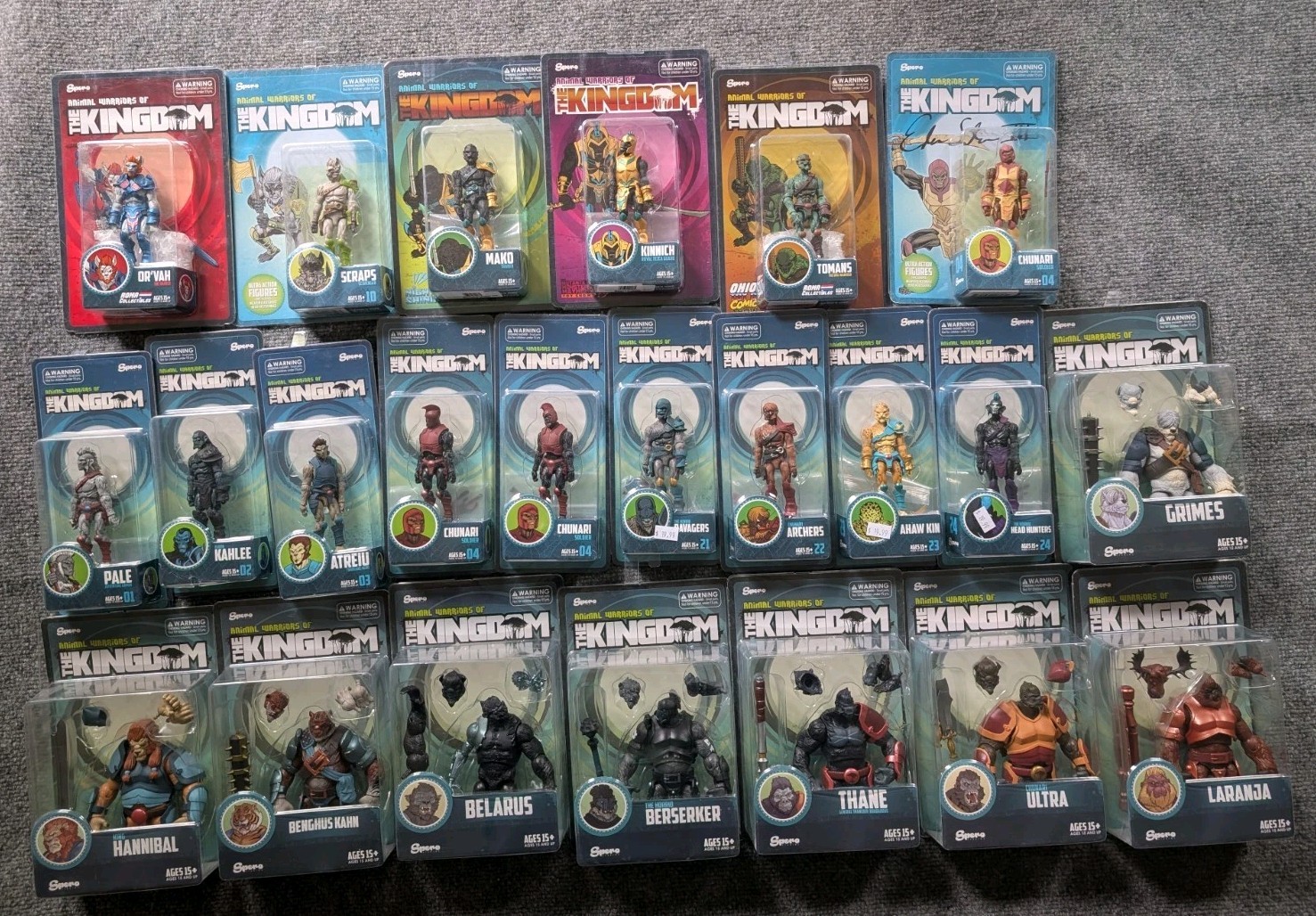 25 Animal Warriors of the Kingdom AWOKS 1/18 Kickstarter Action Figure LOT RARE