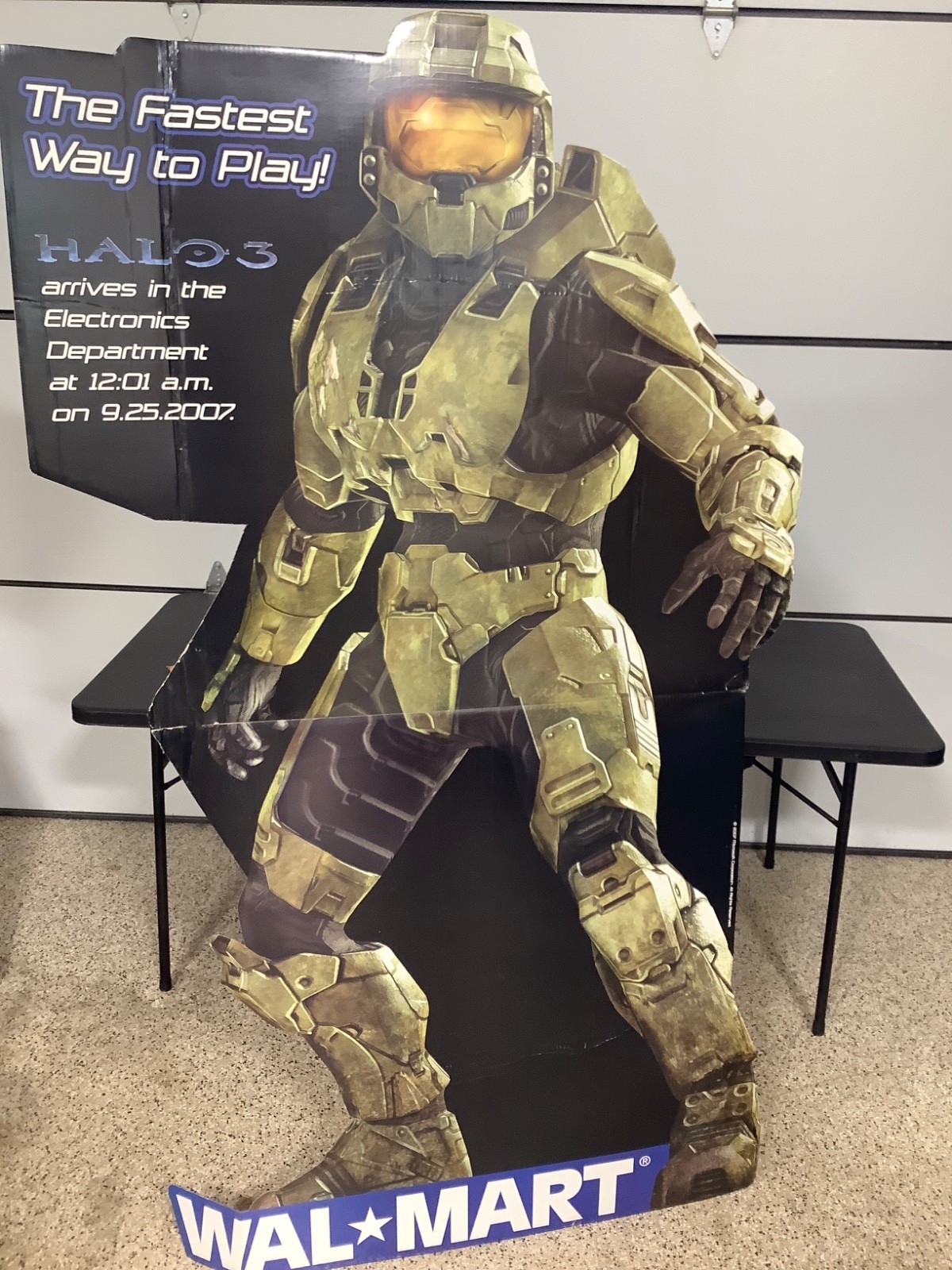 6 1/2 Ft HALO 3 MASTER CHIEF STANDEE GAME STORE DISPLAY XBOX Life Size Walmart