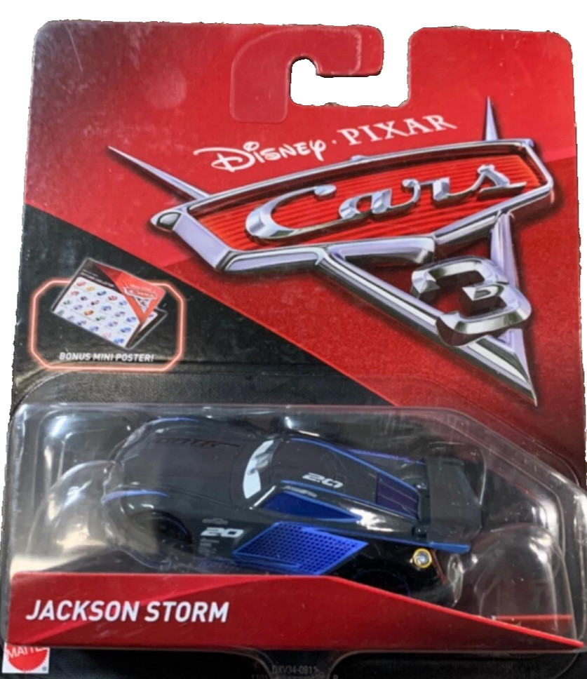 Disney Cars Jackson Storm Bonus Poster 1:55 Scale Diecast FREE SHIPPING!