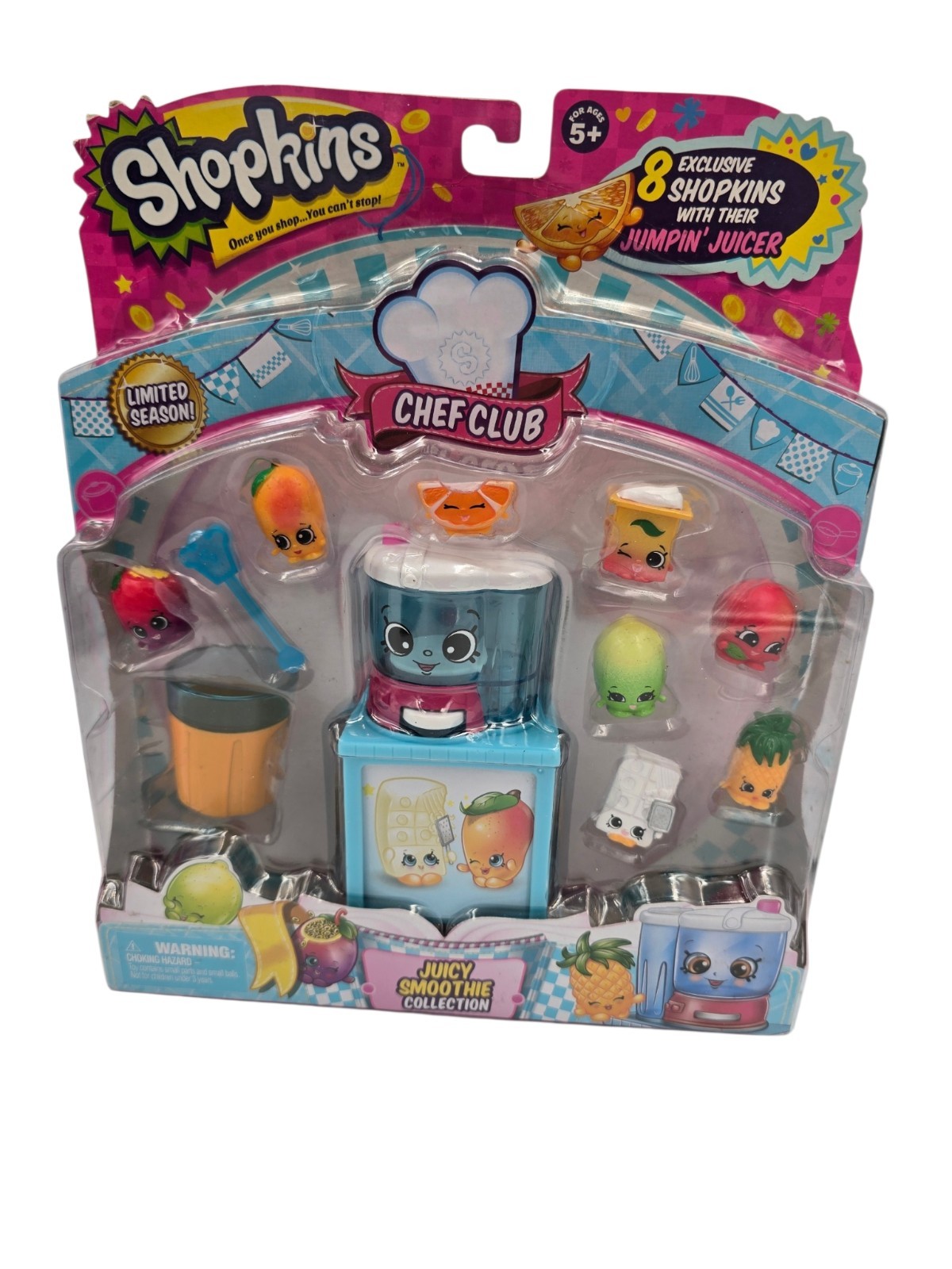 Shopkins Season 3 Chef Club Juicy Smoothie Collect 8 Exclusive Figures Toys 5+