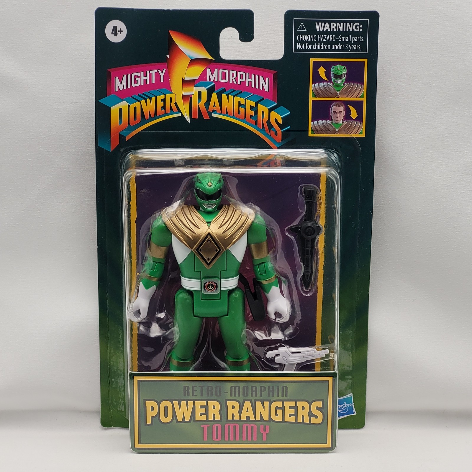 Hasbro Retro Morphin Power Rangers Tommy White Green Ranger Complete Set Ninjor