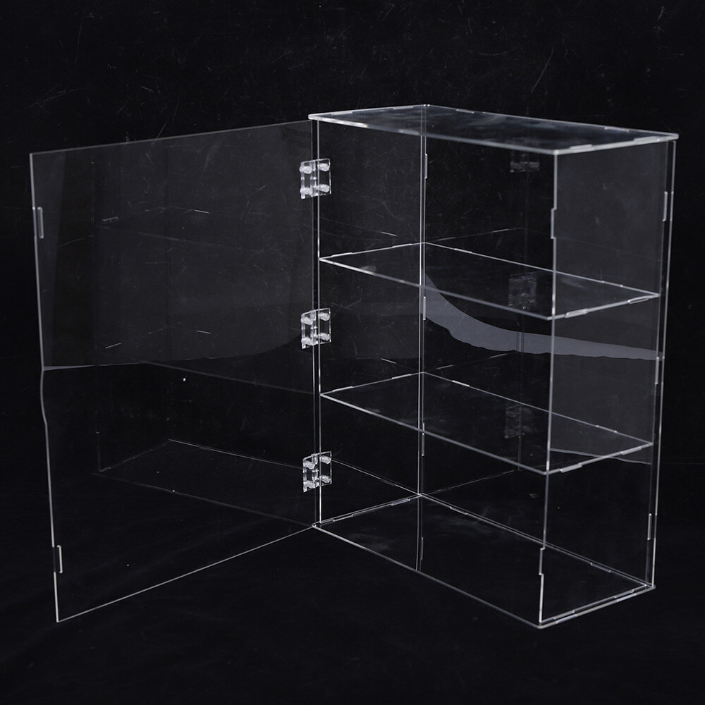 Acrylic Display Case Clear for 3Tier Dustproof Toy Showcase Holder Display Shelf