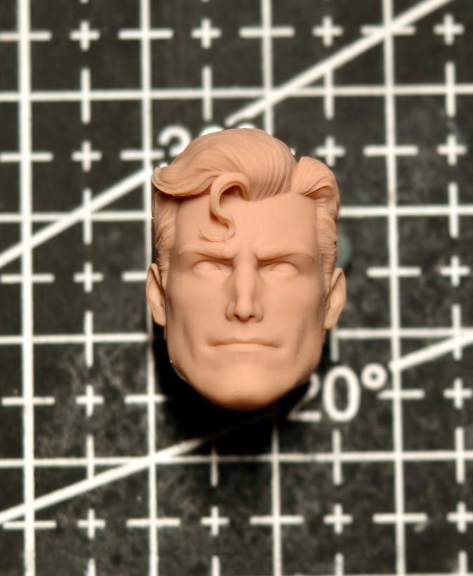 Unpainted 1/6 1/18 1/12 Super Male Head Sculpt For 3.75&Prime; 6&Prime; 12&Prime; Action Figure