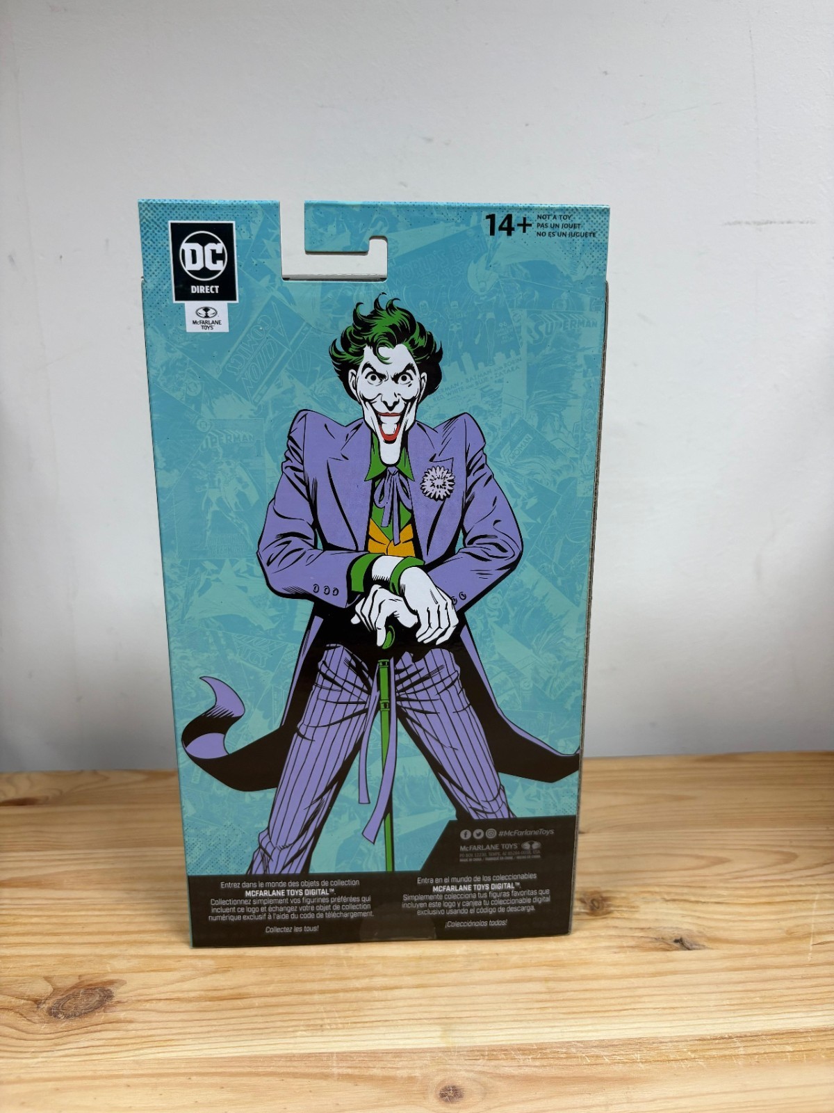 DC Direct Mcfarlane Platinum JOKER Silver Age 7&Prime; Black Suit Digital Figure