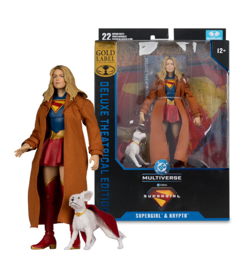 Mcfarlane DC Multiverse Supergirl & Krypto Gold Label Deluxe Theatrical
