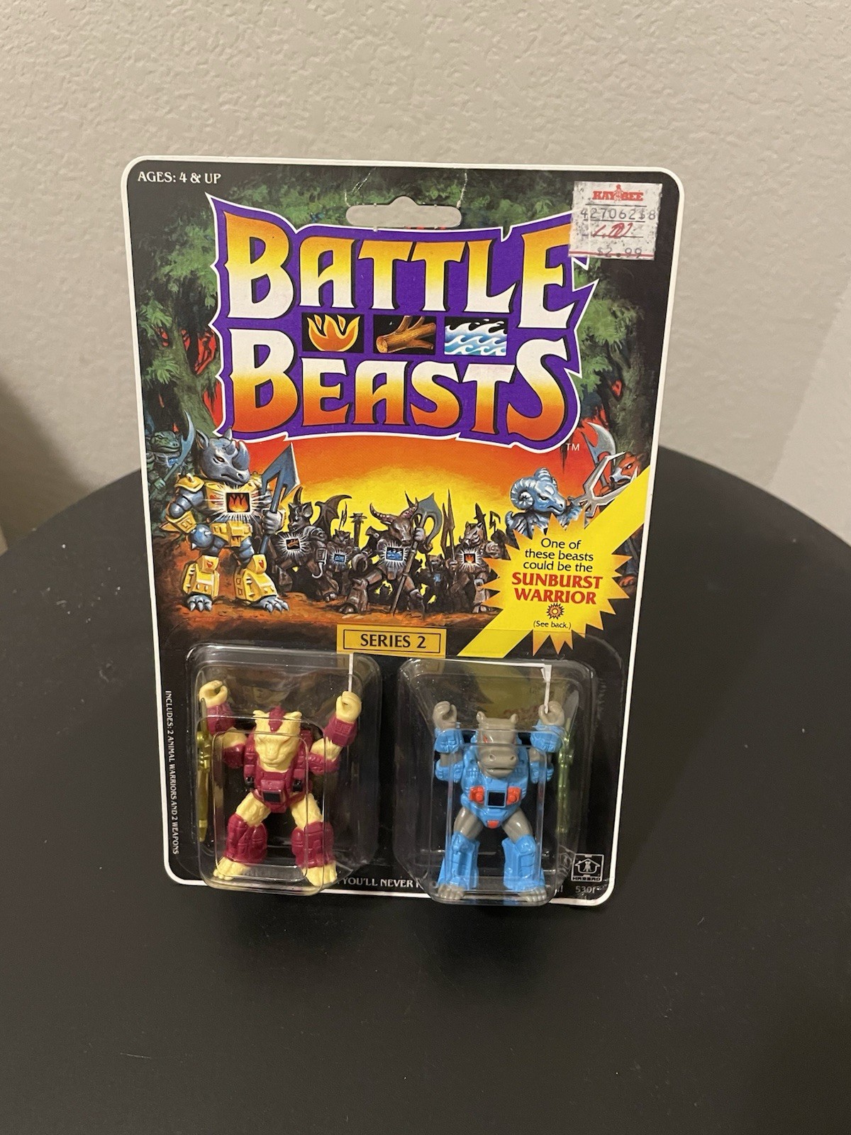 1987 BATTLE BEASTS Jaded Jaguar (Maroon) & Humongous Hippo SERIES 2 GRAIL