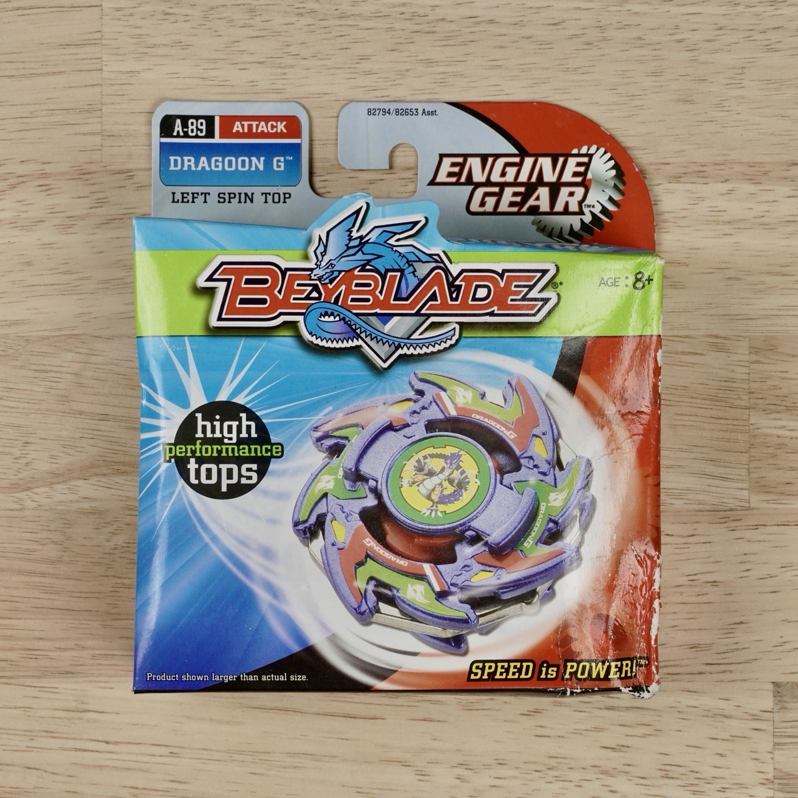 SEALED! 2005 Hasbro Beyblade G-Revolution A-89 Dragoon Galaxy (G) Metallic Blue
