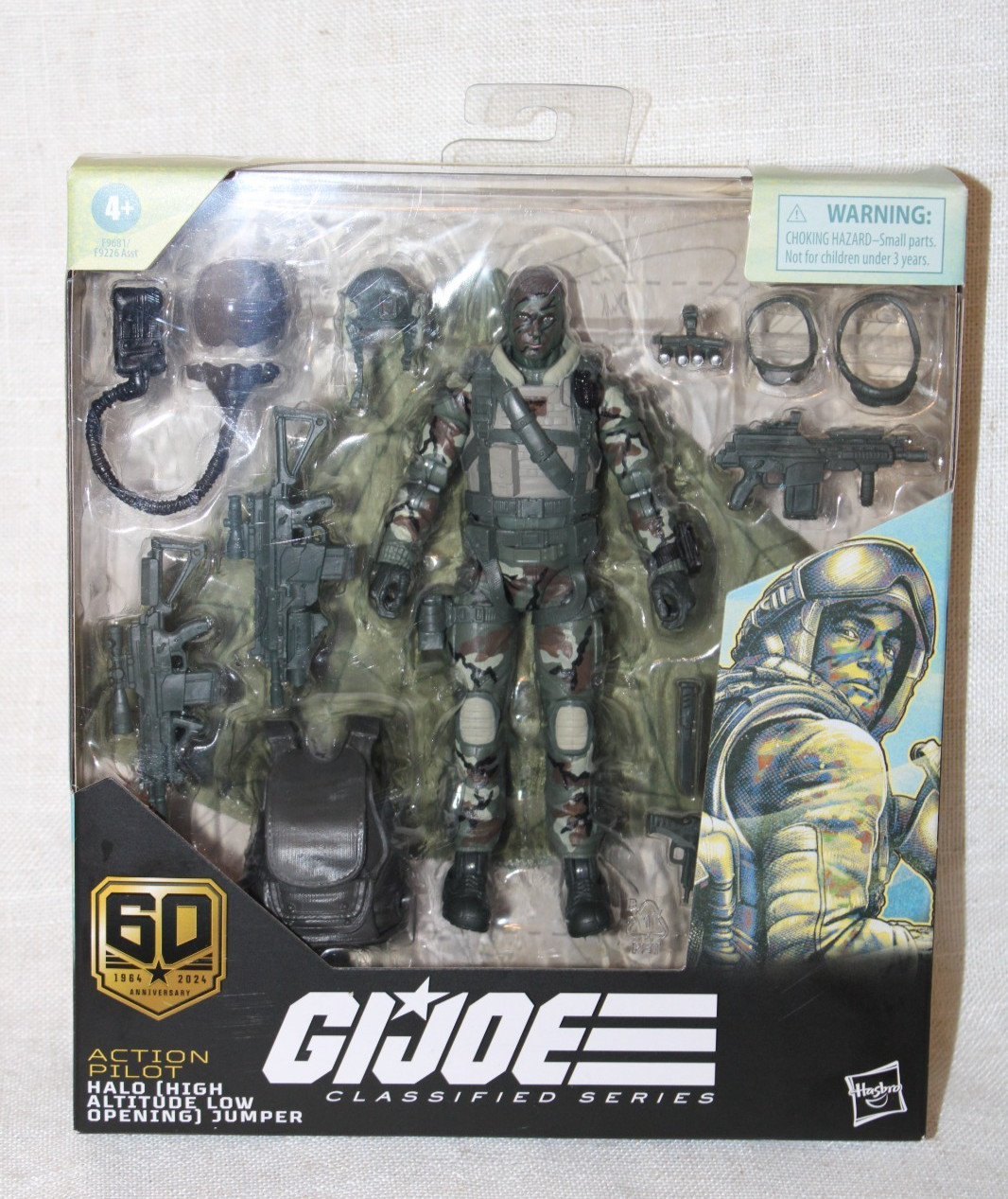 G.I GI Joe Classified Series 60th Anniversary HALO Jumper 6&Prime; Action Pilot Figure