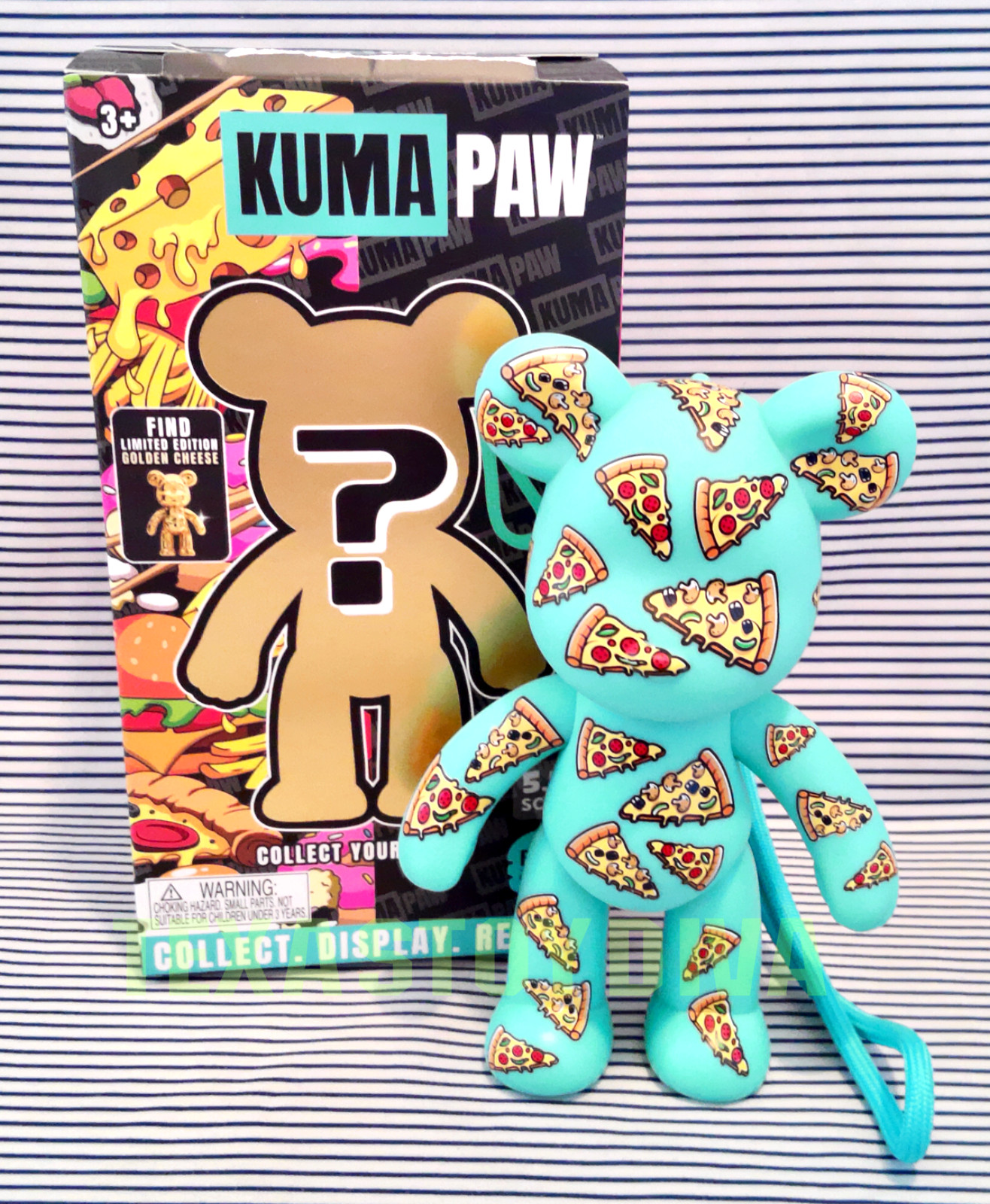 Kuma Paw Food Edition Mozzarella Dreams 5.5&Prime; Pizza Bear Detachable Clip –READ–